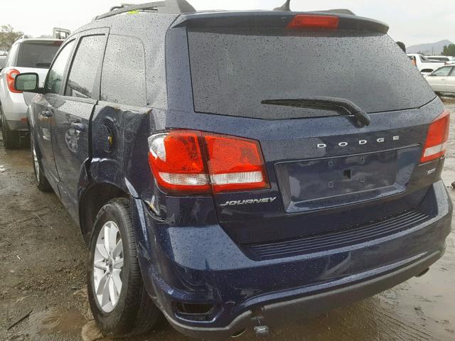 3C4PDCBG7JT254274 - 2018 DODGE JOURNEY SX BLUE photo 3