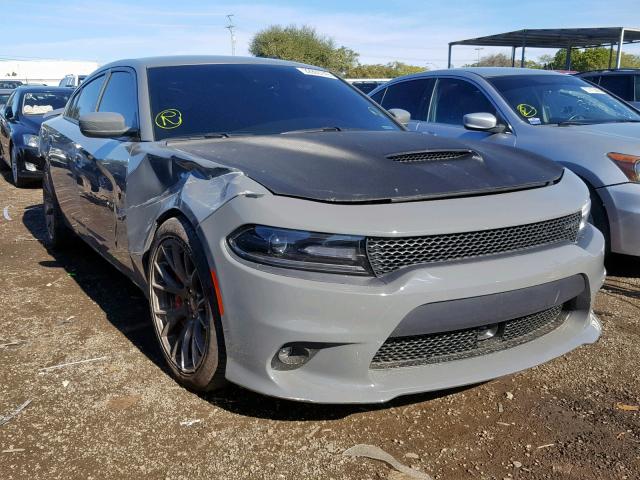 2C3CDXEJ3JH290229 - 2018 DODGE CHARGER SR GRAY photo 1