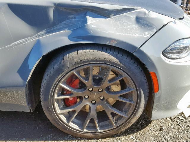 2C3CDXEJ3JH290229 - 2018 DODGE CHARGER SR GRAY photo 9