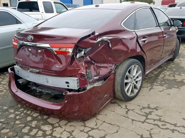 4T1BK1EB4EU084970 - 2014 TOYOTA AVALON BAS BURGUNDY photo 4