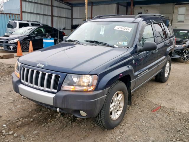 1J4GW48SX4C366170 - 2004 JEEP GRAND CHER BLUE photo 2