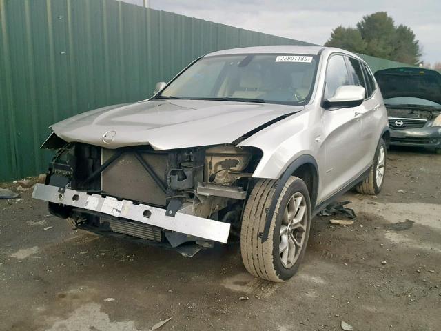 5UXWX7C5XCL975435 - 2012 BMW X3 XDRIVE3 SILVER photo 2