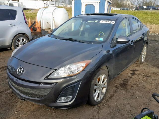 JM1BL1W63B1376349 - 2011 MAZDA 3 S CHARCOAL photo 2