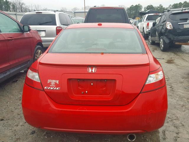 2HGFG12918H527335 - 2008 HONDA CIVIC EXL RED photo 9