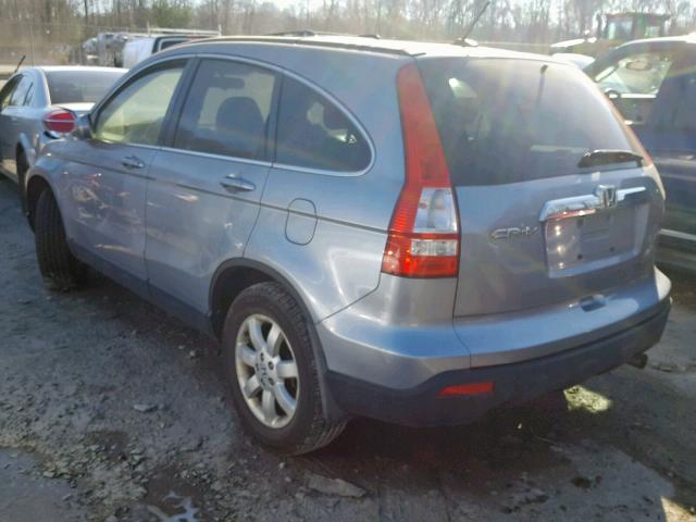 JHLRE38778C031626 - 2008 HONDA CR-V EXL BLUE photo 3