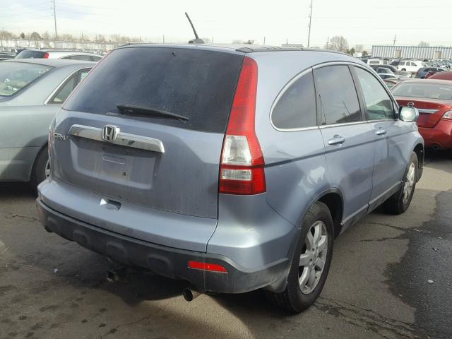 5J6RE48758L039026 - 2008 HONDA CR-V EXL BLUE photo 4