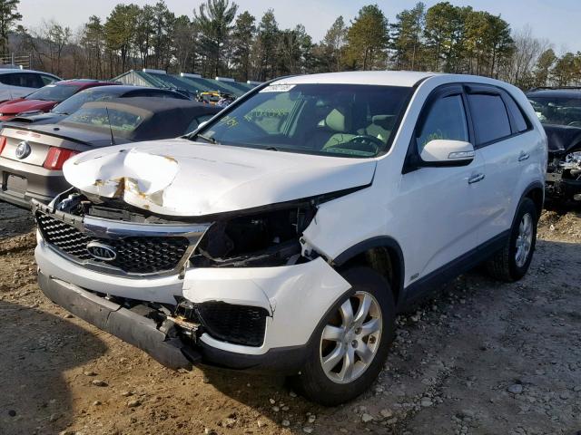 5XYKTCA16BG011638 - 2011 KIA SORENTO BA WHITE photo 2