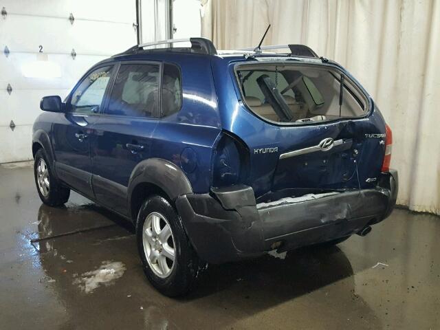 KM8JN72D05U052884 - 2005 HYUNDAI TUCSON GLS 蓝色 照片 3