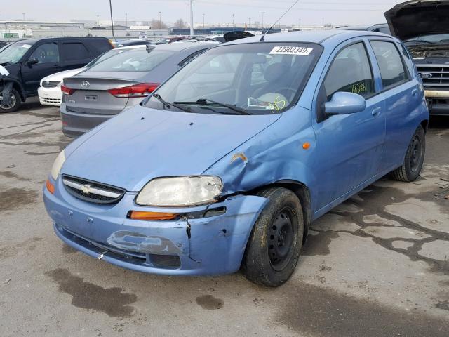 KL1TD62614B271933 - 2004 CHEVROLET AVEO BLUE photo 2