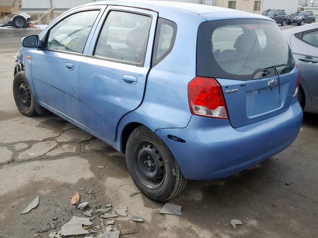 KL1TD62614B271933 - 2004 CHEVROLET AVEO BLUE photo 3