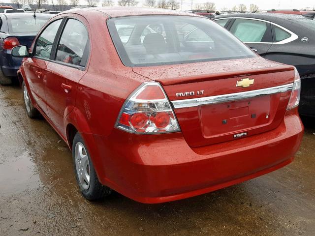 KL1TD5DE0AB075766 - 2010 CHEVROLET AVEO LS RED photo 3