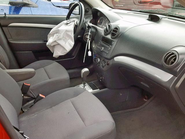 KL1TD5DE0AB075766 - 2010 CHEVROLET AVEO LS RED photo 5