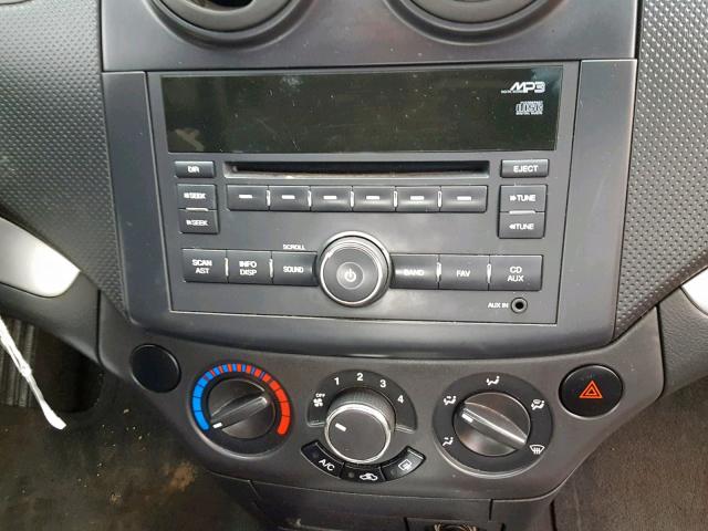 KL1TD5DE0AB075766 - 2010 CHEVROLET AVEO LS RED photo 9