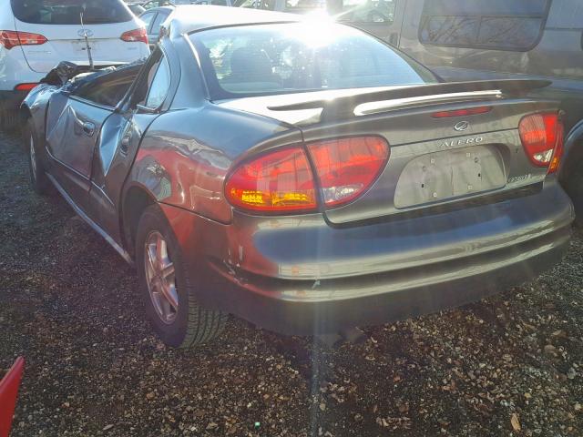 1G3NL52E72C139062 - 2002 OLDSMOBILE ALERO GL GRAY photo 3