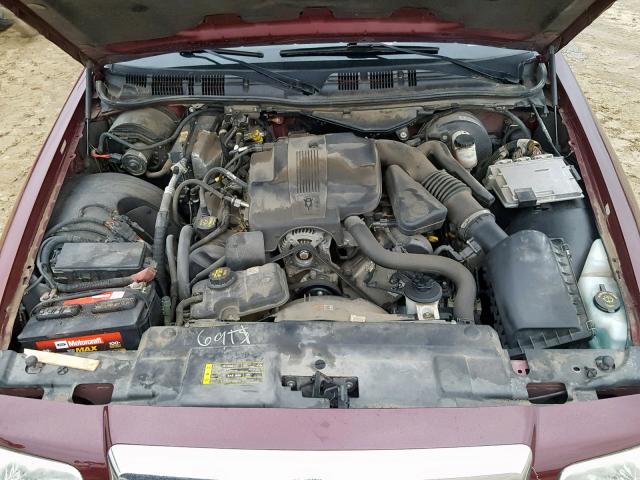 2MEBM7FV8AX628740 - 2010 MERCURY GRAND MARQ BURGUNDY photo 7