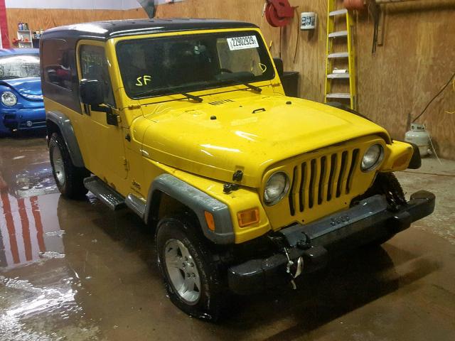 1J4FA49S84P802757 - 2004 JEEP WRANGLER / YELLOW photo 1