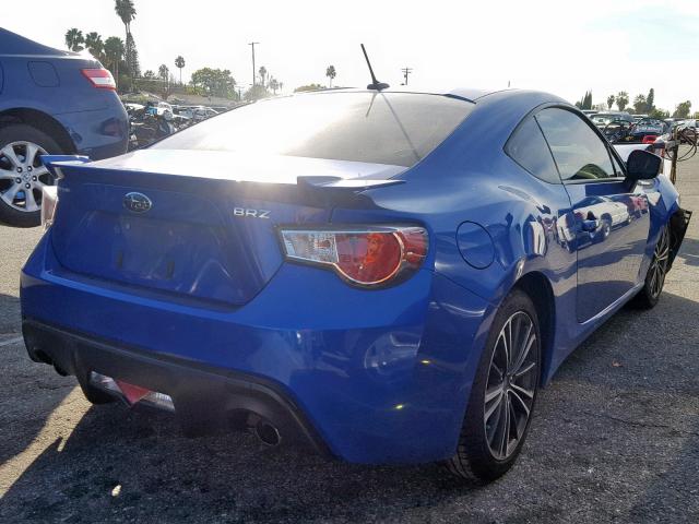 JF1ZCAC12D1608097 - 2013 SUBARU BRZ 2.0 LI BLUE photo 4