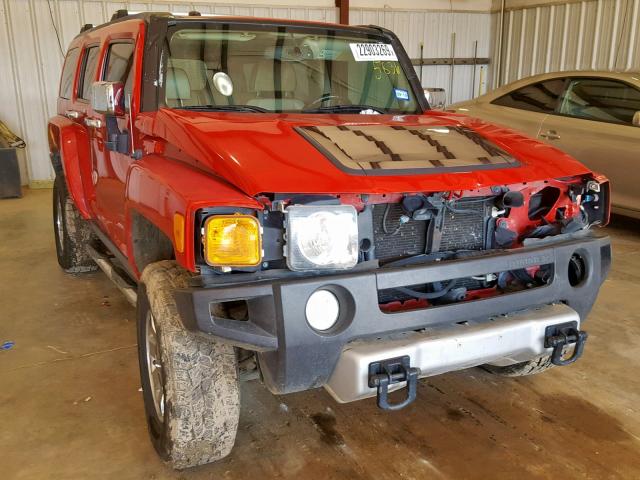 5GTEN13E688165836 - 2008 HUMMER H3 RED photo 1