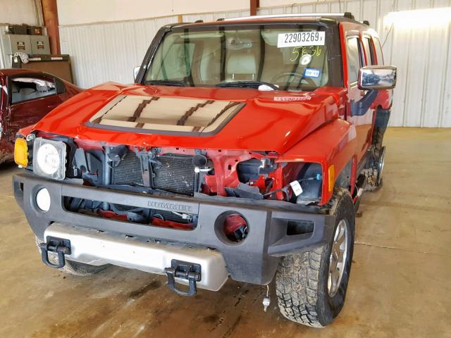 5GTEN13E688165836 - 2008 HUMMER H3 RED photo 2