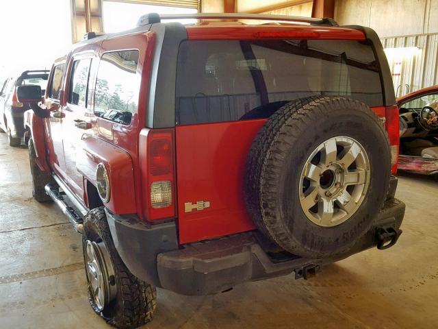 5GTEN13E688165836 - 2008 HUMMER H3 RED photo 3