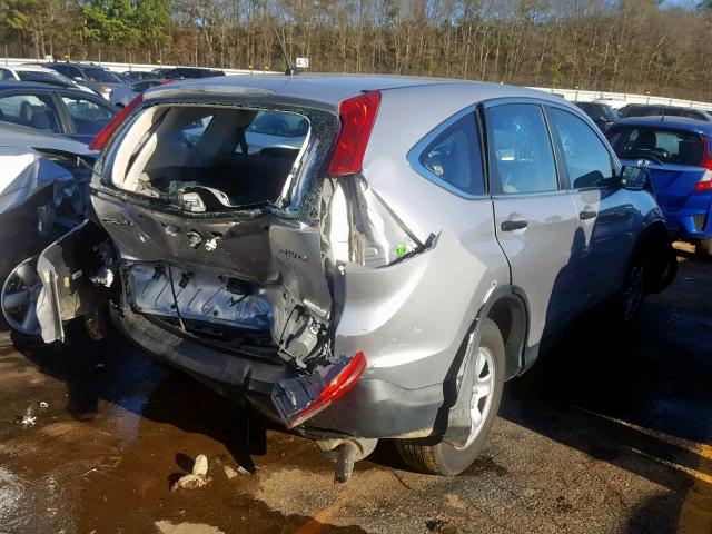 2HKRM4H34DH693150 - 2013 HONDA CR-V LX SILVER photo 4