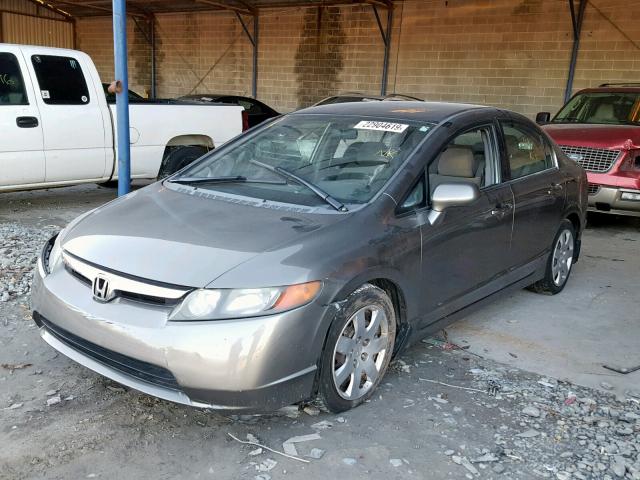 1HGFA155X6L071877 - 2006 HONDA CIVIC LX GRAY photo 2