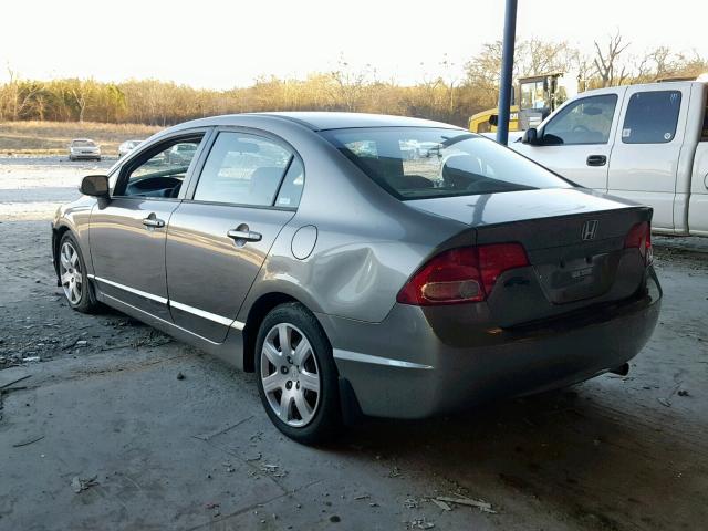 1HGFA155X6L071877 - 2006 HONDA CIVIC LX GRAY photo 3