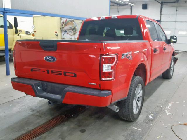 1FTEW1EP8JKC72267 - 2018 FORD F150 SUPER RED photo 4