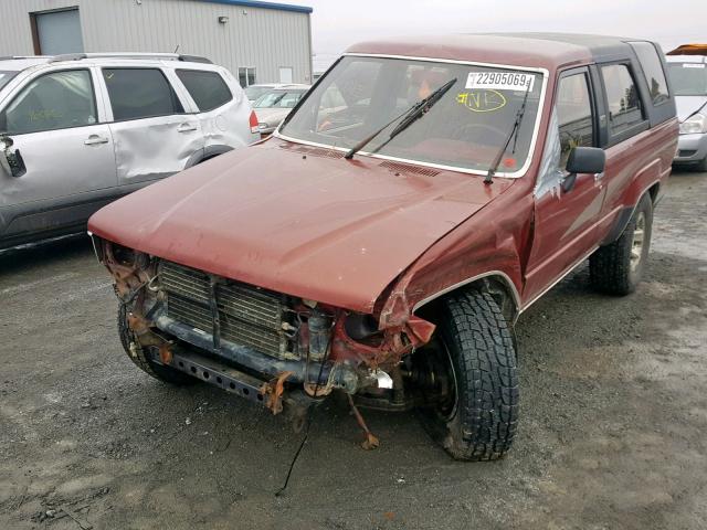 JT3VN66W9K0029784 - 1989 TOYOTA 4RUNNER VN RED photo 2