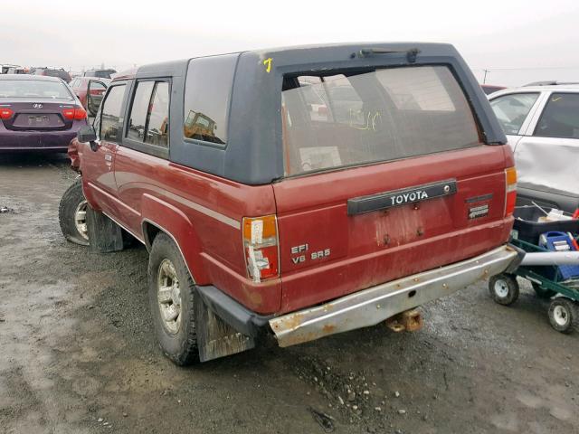 JT3VN66W9K0029784 - 1989 TOYOTA 4RUNNER VN RED photo 3