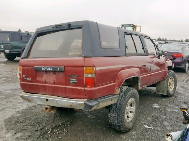 JT3VN66W9K0029784 - 1989 TOYOTA 4RUNNER VN RED photo 4