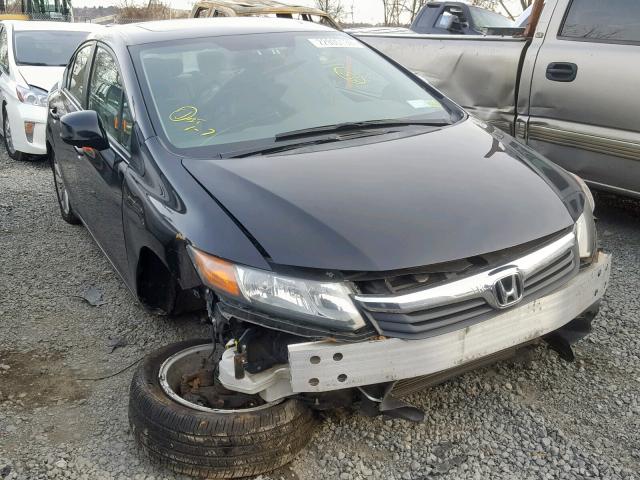 2HGFB2F87CH554442 - 2012 HONDA CIVIC EX BLACK photo 1