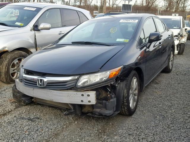 2HGFB2F87CH554442 - 2012 HONDA CIVIC EX BLACK photo 2