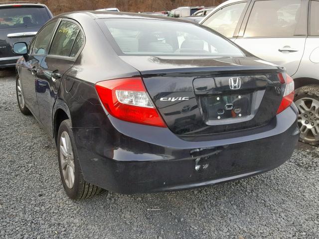 2HGFB2F87CH554442 - 2012 HONDA CIVIC EX BLACK photo 3