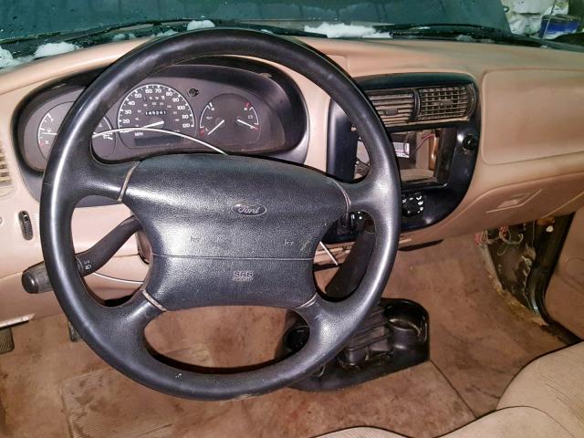 1FTCR10A0VTA40554 - 1997 FORD RANGER GREEN photo 9