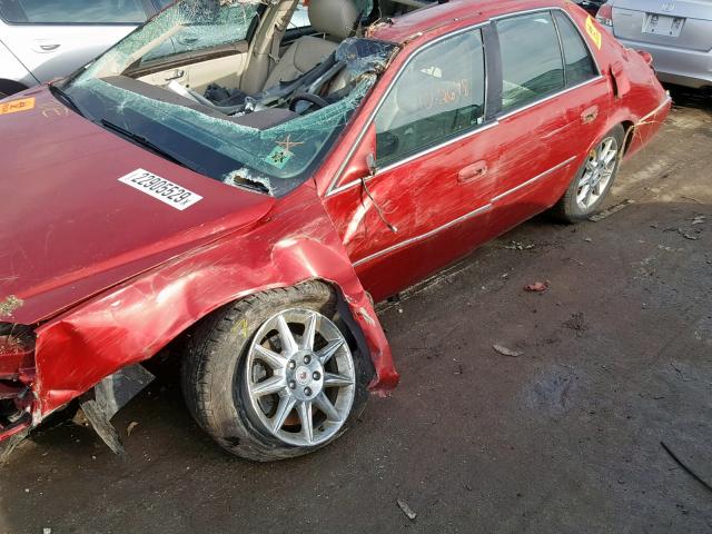 1G6KD5E66BU132881 - 2011 CADILLAC DTS LUXURY RED photo 9