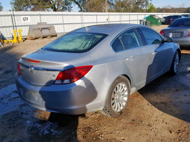 W04GS5EC0B1004856 - 2011 BUICK REGAL CXL SILVER photo 4