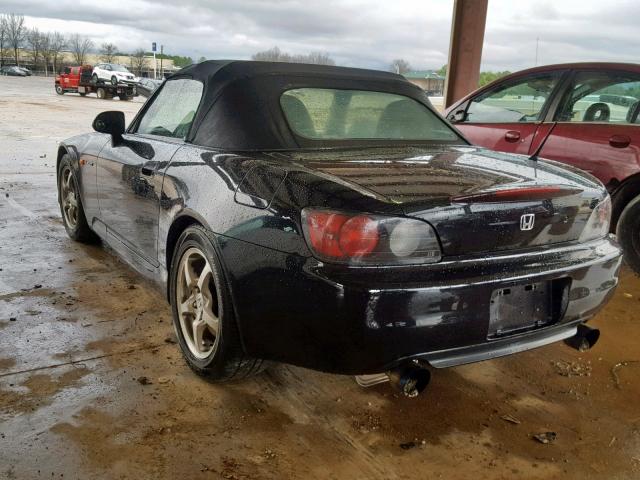 JHMAP11451T000257 - 2001 HONDA S2000 BLACK photo 3