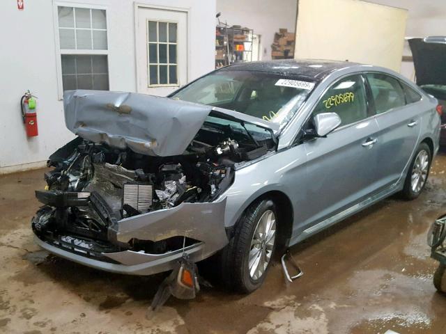 5NPE34AF8FH013307 - 2015 HYUNDAI SONATA SPO GRAY photo 2