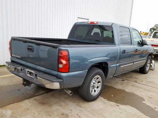 2GCEC13V061355869 - 2006 CHEVROLET SILVERADO BLUE photo 4