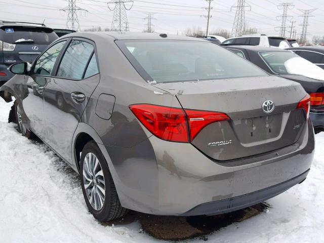 2T1BURHE6JC044108 - 2018 TOYOTA COROLLA L GRAY photo 3