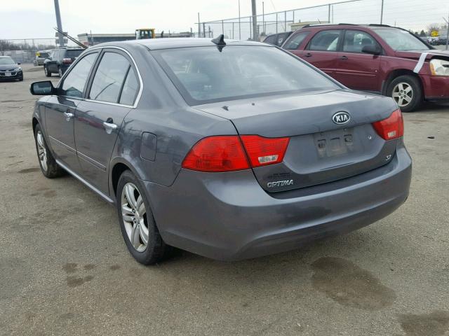 KNAGE228795356585 - 2009 KIA OPTIMA GRAY photo 3