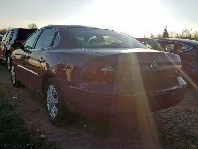 2G4WC532751347201 - 2005 BUICK LACROSSE C RED photo 3