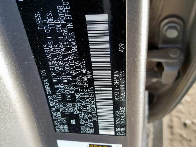 JTLKT324050215116 - 2005 TOYOTA SCION XB TWO TONE photo 10