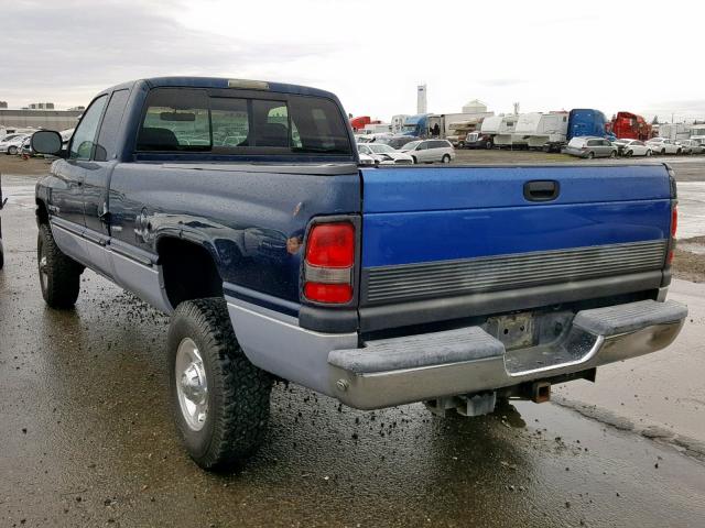 1B7KF23W7YJ136697 - 2000 DODGE RAM 2500 BLUE photo 3