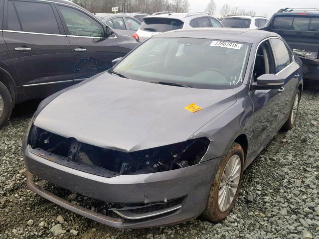 1VWBN7A33EC072356 - 2014 VOLKSWAGEN PASSAT SE CHARCOAL photo 2