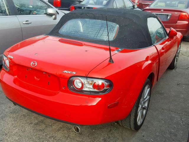 JM1NC25F660113577 - 2006 MAZDA MX-5 MIATA RED photo 4