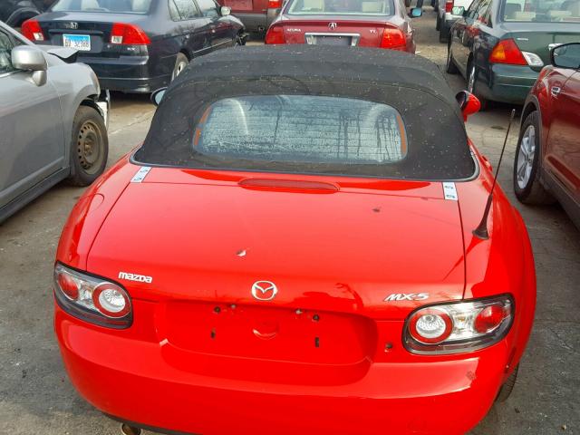 JM1NC25F660113577 - 2006 MAZDA MX-5 MIATA RED photo 9