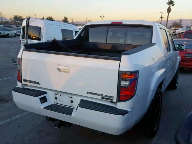 2HJYK16488H538428 - 2008 HONDA RIDGELINE WHITE photo 4