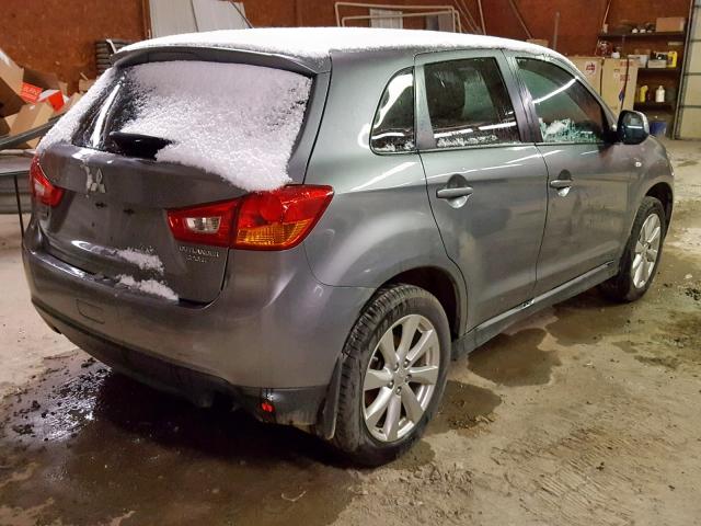 4A4AR3AU0EE032950 - 2014 MITSUBISHI OUTLANDER GRAY photo 4